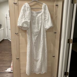 Hunter Bell lace white dress maxi